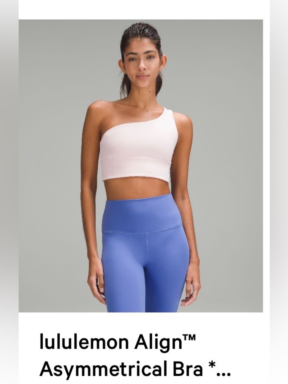 lululemon athletica Align™ Asymmetrical One-Shoulder Sports Bra - Pale Pink